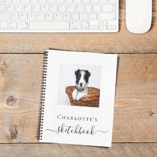 Sketchbook-Hunde-Foto-Skript Notizbuch