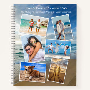 Sketchbook Journal zu Ozeanfotocollagen Notizbuch