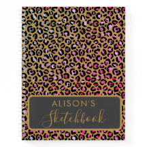 Sketchbook Leopard Multicolor Animal Print