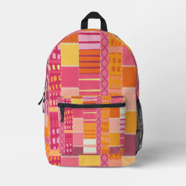 Sketchbook Marks-Textured Multicoloured Stripes Bedruckter Rucksack