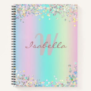 Sketchbook Unicorn Holographic Glitzer Notizbuch
