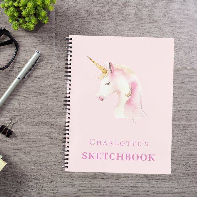 Sketchbook unicorn pink girl notizbuch (Von Creator hochgeladen)