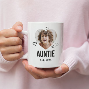 Sketched Auntie Heart Foto Kaffeetasse