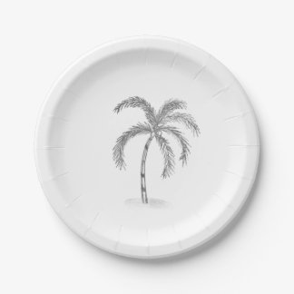 Sketched Black and White Paper Plates Pappteller