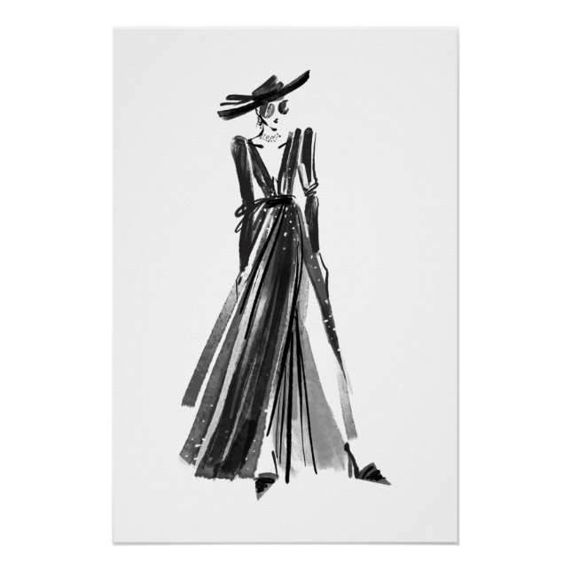 Sketched Couture Fashion Poster (Vorderseite)