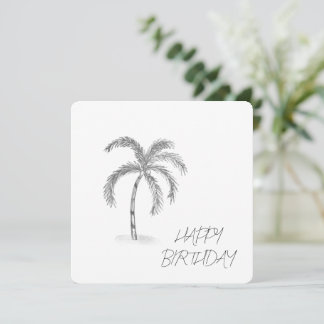 Sketched Greeting Card Black and White Karte