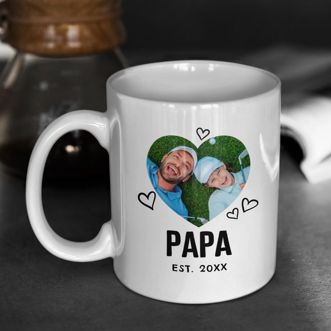 Sketched Papa Heart Foto Kaffeetasse (Von Creator hochgeladen)