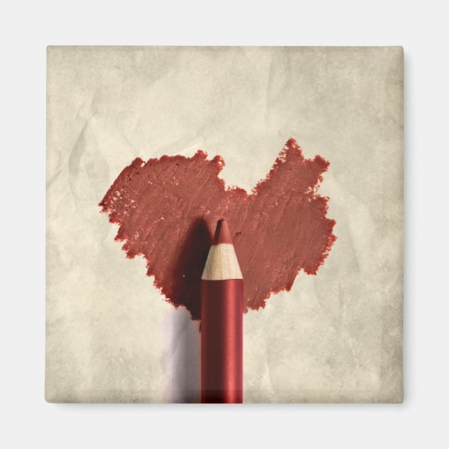 Sketched Scribbled Heart Magnet (Vorne)