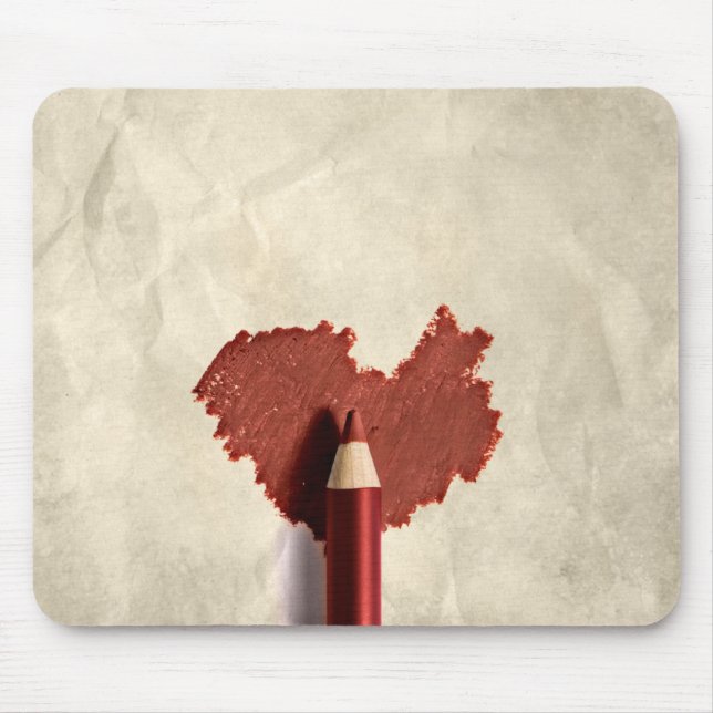 Sketched Scribbled Heart Mousepad (Vorne)