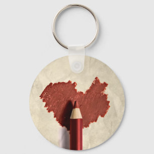 Sketched Scribbled Heart Schlüsselanhänger