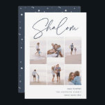 Sketched Shalom 6 Foto Collage Hanukkah Feiertagskarte<br><div class="desc">Freuen Sie sich auf diese modernen Hanukkah-Urlaubskarten,  die 6 Ihrer beliebtesten Fotos in einer Gitterkollektion enthalten. "Shalom" erscheint oben in lässigen handskizzierten kursiven Schriften. Personalisieren Sie Ihren Urlaub Gruß,  Familienname und das Jahr unten rechts.</div>