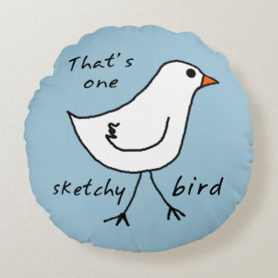 Sketchy Bird Throw Kissen