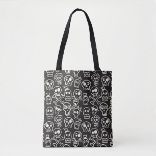 Sketchy Black Skull Nahtlose Tapete