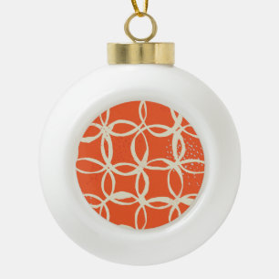 Sketchy Circles trendy Nahtlos Design Keramik Kugel-Ornament