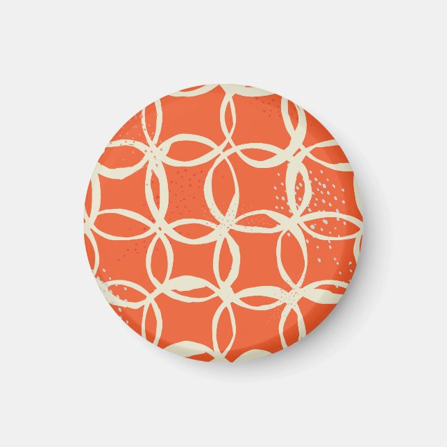 Sketchy Circles trendy Nahtlos Design Magnet (Vorne)