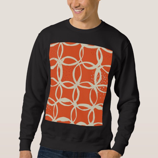 Sketchy Circles trendy Nahtlos Design Sweatshirt (Vorderseite)