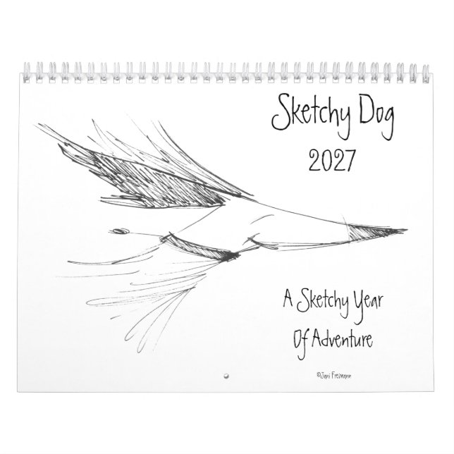 Sketchy Dog Adventures Wandkalender 2027 (Titelbild)