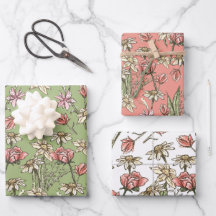 Sketchy Floral Jeden Anlaß Gift Wrap
