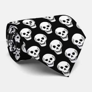 Sketchy Halloween Skull Pattern Krawatte