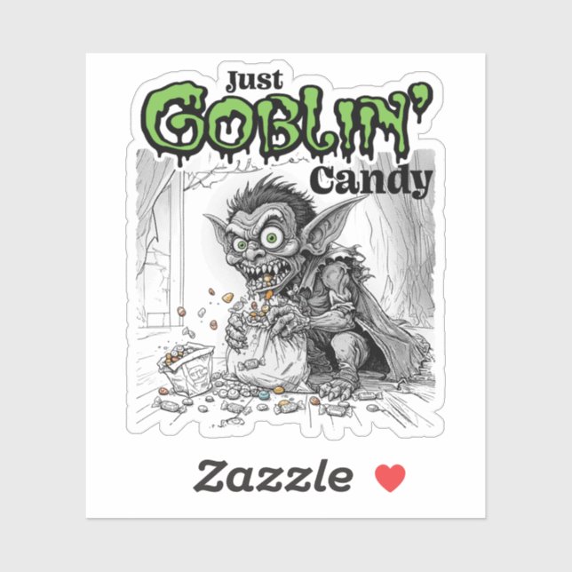 Sketchy Just Goblin’ Candy Aufkleber (Blatt)