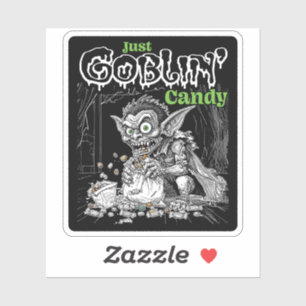 Sketchy Just Goblins Süßigkeiten für dunklere Gege Aufkleber