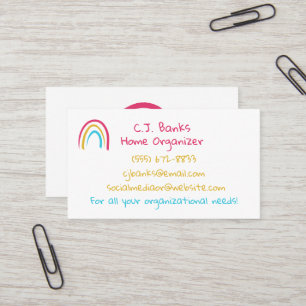 Sketchy Rainbow Business Cards Visitenkarte