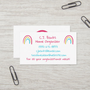 Sketchy Rainbow Business Cards Visitenkarte