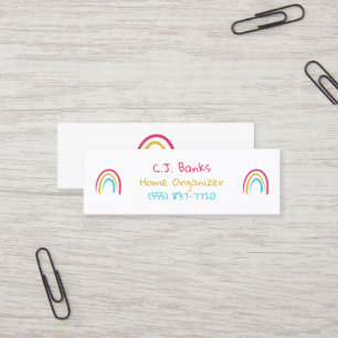 Sketchy Rainbows Mini Business Cards Visitenkarte