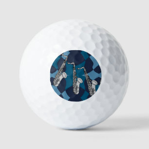Sketchy Saxophon Gray Pattern Golfball