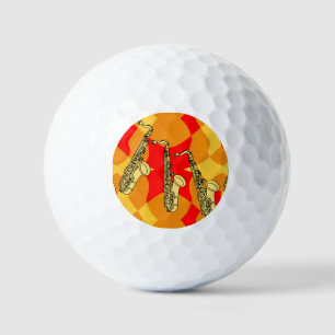 Sketchy Saxophon Gray Pattern Golfball