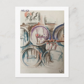 Skethchbook-Seiten. Málaga. Casa Guardia Postkarte
