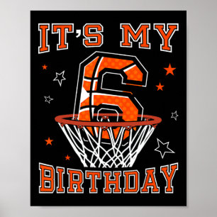 Sketll 6. Geburtstags-Dunk-Geschenk für 6-jährige Poster
