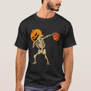 Sketll Dabbing Skelett Men Boys Halloween Sketch T-Shirt