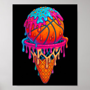 Sketll Eiscreme-Tropf-Kegel Jungen Mädchen Jugend Poster