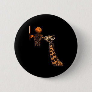 Sketll Giraffe Slam Dunk Sketch Lover Art Art Button
