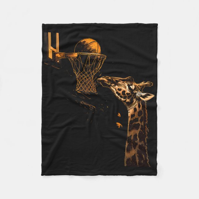 Sketll Giraffe Tierkunst Sketch Lover Slam Dunk 1 Fleecedecke (Vorderseite)