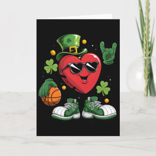Sketll Herz St. Patrick Tag Valentinstag Kleeblatt Karte