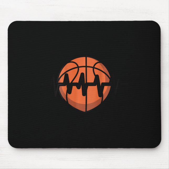 Sketll Herzschlag-Puls-Design  Mousepad (Vorne)
