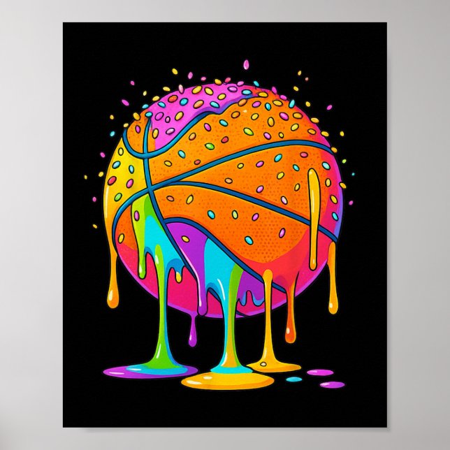 Sketll Ice Cream Drip For Girls Boys Youth Sketll  Poster (Vorne)