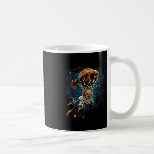Sketll Kunst Slam Dunk Splash Sketll Spieler Korb Kaffeetasse