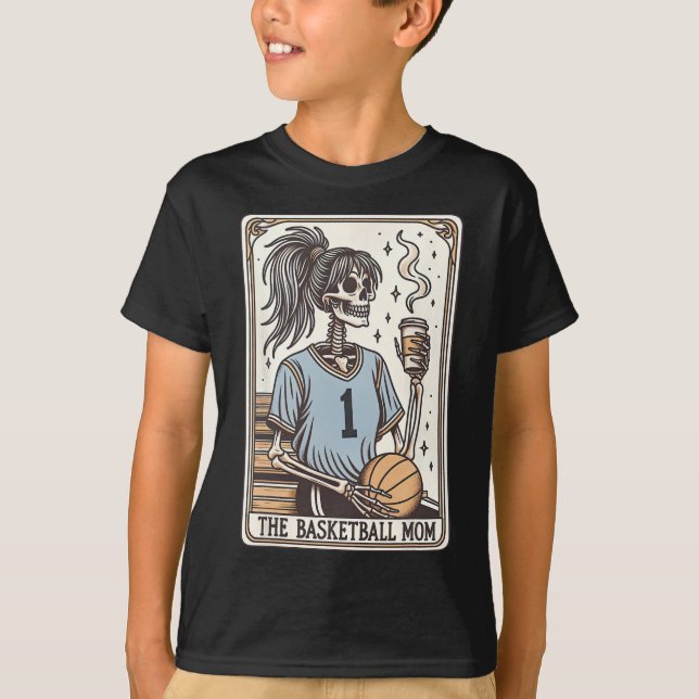 Sketll Mom Tarot Card Skeleton Halloween Witchy Vi T-Shirt (Vorderseite)