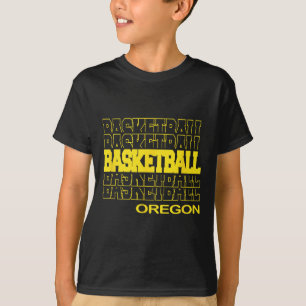 Sketll Oregon in moderner gestapelter Schrift T-Shirt