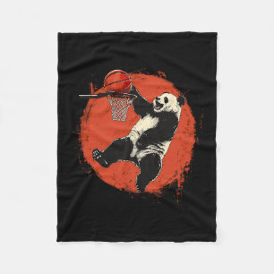 Sketll Panda Bär Slam Dunk Kunstwerk Sketll Spiele Fleecedecke