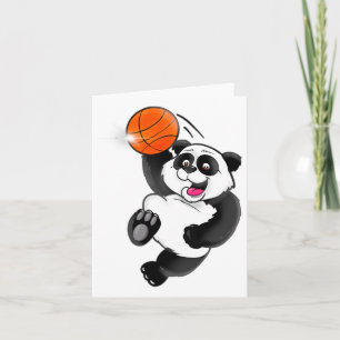Sketll Panda Slam Dunk Spaß Kinder Erwachsene Spor Karte