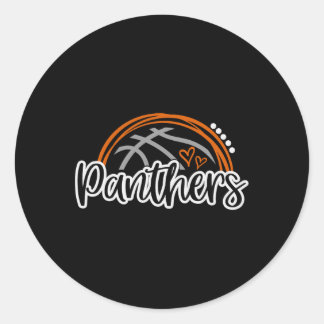 Sketll Panther Schul Sport Fan Teamgeist  Runder Aufkleber