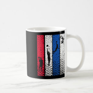Sketll Retro Vintage USA-Flagge Rot Weiß Blau Patr Kaffeetasse