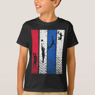 Sketll Retro Vintage USA-Flagge Rot Weiß Blau Patr T-Shirt