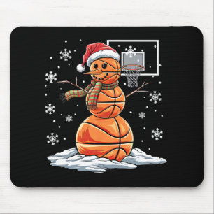 Sketll Schneemann Spieler Santa Hut Weihnachten Lu Mousepad