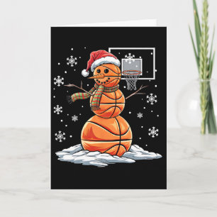 Sketll Schneemann Spieler Weihnachtsmann Hut Weihn Karte