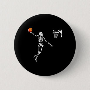 Sketll Skeleton Halloween Art Dunking Skelett Button